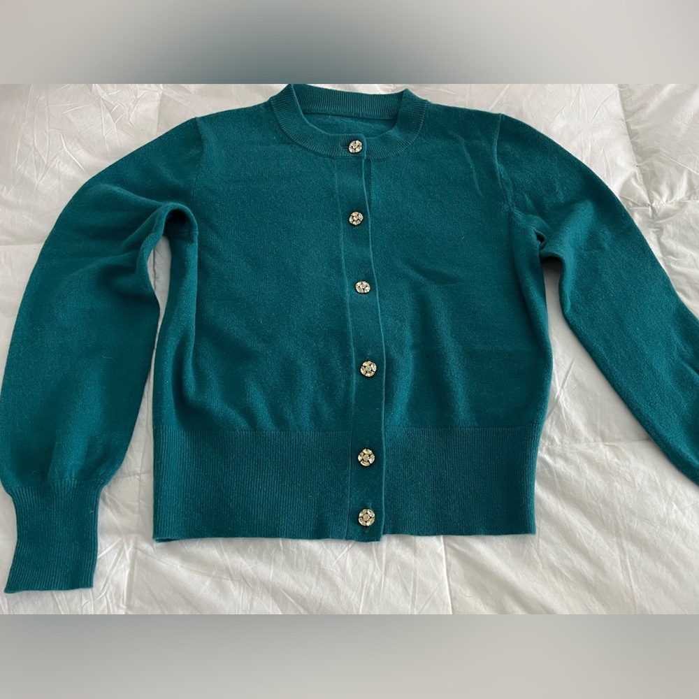 J. Crew Teal Cardigan Sweater